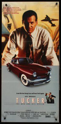 4b436 TUCKER: THE MAN & HIS DREAM Aust daybill '88 Francis Ford Coppola, great c/u of Jeff Bridges!