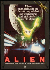 4b031 ALIEN German 16x23 '79 Ridley Scott outer space sci-fi monster classic!