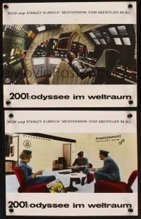 4b616 2001: A SPACE ODYSSEY 2 German LCs '68 Kubrick, scenes shown in in Cinerama!