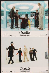 4b831 CHARLIE & THE CHOCOLATE FACTORY 8 French LCs '05 Johnny Depp as WIlly Wonka, Tim Burton!