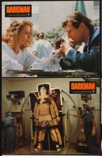4b679 DARKMAN 12 French LCs '90 masked hero Liam Neeson, Frances McDormand, directed by Sam Raimi!