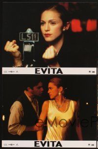 4b992 EVITA 4 French LCs '96 Madonna as Eva Peron, Antonio Banderas, Alan Parker, Oliver Stone