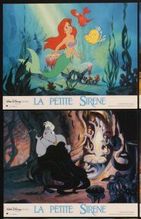 4b713 LITTLE MERMAID 12 French LCs '90 great images of Ariel & cast, Disney underwater cartoon!