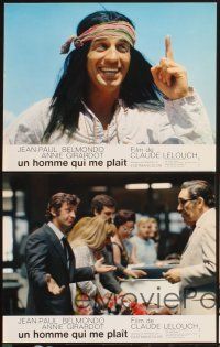 4b805 LOVE IS A FUNNY THING 9 style A French LCs '70 Claude Lelouch, Jean-Paul Belmondo, Girardot!