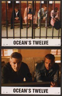 4b881 OCEAN'S TWELVE 8 French LCs '05 Brad Pitt, George Clooney, Matt Damon, Julia Roberts