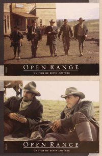 4b884 OPEN RANGE 8 French LCs '04 great images of cowboys Kevin Costner & Robert Duvall!