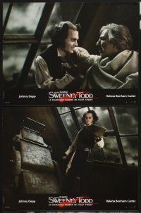 4b976 SWEENEY TODD THE DEMON BARBER OF FLEET STREET 6 French LCs '08 Johnny Depp, Helena Carter!