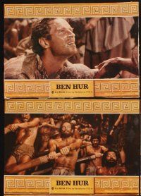 4b575 BEN-HUR 9 German LCs R70s Charlton Heston, W. Wyler classic religious epic, cool chariot art!