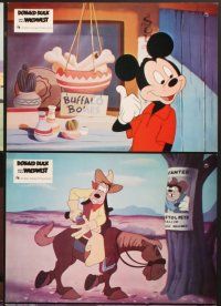 4b578 DONALD DUCK GOES WEST 8 German LCs '65 Disney cartoon, Goofy, Pluto, Mickey & more!