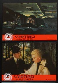 4b587 VERTIGO 8 German LCs R96 Alfred Hitchcock classic, James Stewart, Kim Novak!