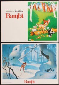 4b484 BAMBI 12 Spanish LCs R90s Walt Disney cartoon deer classic, great images w/ Thumper & Flower!