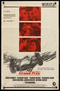 4c113 GRAND PRIX French 15x21 '67 Formula One race car driver James Garner in Cinerama!