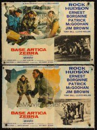 4c018 ICE STATION ZEBRA 4 Italian photobustas '69 Rock Hudson, Jim Brown, Ernest Borgnine, Cinerama!