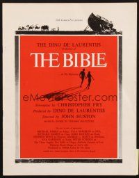 4c045 BIBLE program '67 La Bibbia, Huston as Noah, Stephen Boyd as Nimrod, Ava Gardner as Sarah