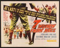4d009 7 WOMEN FROM HELL 1/2sh '61 Patricia Owens is driven to shame in a World War II prison camp!