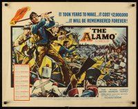 4d012 ALAMO 1/2sh '60 Brown art of John Wayne & Richard Widmark in the War of Independence!