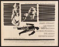 4d016 ANATOMY OF A MURDER style B 1/2sh '59 Otto Preminger, Saul Bass dead body silhouette art!
