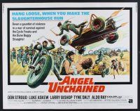 4d018 ANGEL UNCHAINED 1/2sh '70 AIP, bikers & hippies, this is the hell run that you make alone!