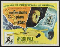 4d098 CONFESSIONS OF AN OPIUM EATER 1/2sh '62 Vincent Price, Linda Ho needs a fix!