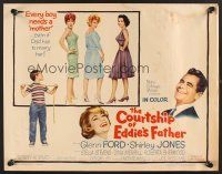 4d104 COURTSHIP OF EDDIE'S FATHER 1/2sh '63 Ron Howard helps Glenn Ford choose his new mother!