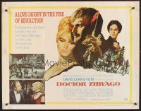 4d131 DOCTOR ZHIVAGO 1/2sh '65 Omar Sharif, Julie Christie, David Lean English epic, Terpning art!