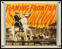 4d152 FLAMING FRONTIER 1/2sh '58 Bruce Bennett fought the blazing hatred of two nations!