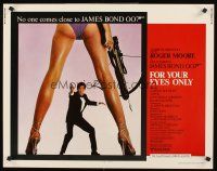 4d156 FOR YOUR EYES ONLY 1/2sh '81 no one comes close to Roger Moore as James Bond 007!