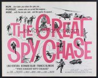 4d179 GREAT SPY CHASE 1/2sh '66 Lino Ventura, Mireille Darc, sexy Cold War spy spoof!