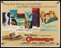4d218 IN SEARCH OF THE CASTAWAYS 1/2sh '62 Jules Verne, Hayley Mills in an avalanche of adventure!