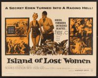 4d220 ISLAND OF LOST WOMEN 1/2sh '59 hidden, forbidden, untouched beauties in a raging hell!