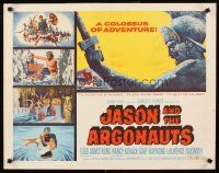 4d223 JASON & THE ARGONAUTS 1/2sh '63 great special fx by Ray Harryhausen, cool art of colossus!