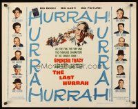 4d242 LAST HURRAH style A 1/2sh '58 John Ford, art of Spencer Tracy, portraits of 12 cast members!