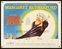 4d285 MURDER MOST FOUL 1/2sh '64 art of Margaret Rutherford, written by Agatha Christie!