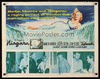 4d294 NIAGARA 1/2sh '53 classic artwork of gigantic sexy Marilyn Monroe on famous waterfall!