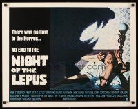 4d295 NIGHT OF THE LEPUS 1/2sh '72 cool shadowy monster, there was no limit to the horror!