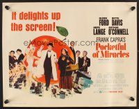 4d326 POCKETFUL OF MIRACLES 1/2sh '62 Frank Capra, artwork of Glenn Ford, Bette Davis & more!