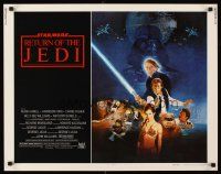 4d336 RETURN OF THE JEDI style B 1/2sh '83 George Lucas classic, Hamill, Harrison Ford, Sano art
