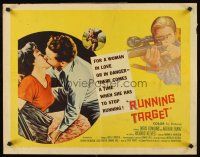 4d350 RUNNING TARGET 1/2sh '56 Doris Dowling, Arthur Franz, taste the terror!