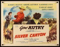 4d367 SILVER CANYON 1/2sh '51 cowboy Gene Autry lashes out left and right!