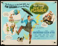 4d374 SON OF FLUBBER 1/2sh '63 Walt Disney, art of absent-minded professor Fred MacMurray!