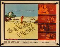 4d393 SUMMER PLACE 1/2sh '59 Sandra Dee & Troy Donahue in Delmer Daves young lovers classic!
