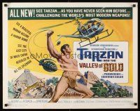 4d405 TARZAN & THE VALLEY OF GOLD 1/2sh '66 art of Henry throwing grenade at helicopter!