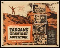 4d411 TARZAN'S GREATEST ADVENTURE 1/2sh '59 hero Gordon Scott lives his mightiest adventure!