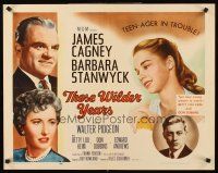 4d423 THESE WILDER YEARS 1/2sh '56 James Cagney & Barbara Stanwyck have a teenager in trouble!