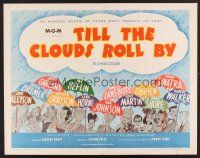 4d425 TILL THE CLOUDS ROLL BY 1/2sh R62 great art of 13 all-stars with umbrellas by Al Hirschfeld!