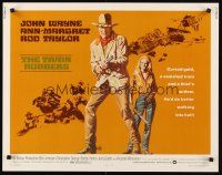4d428 TRAIN ROBBERS 1/2sh '73 great full-length art of cowboy John Wayne & sexy Ann-Margret!
