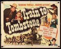 4d429 TRAIN TO TOMBSTONE 1/2sh '50 Don Red Barry, roaring thrills & blazing action!