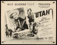 4d441 UTAH 1/2sh R54 close up of Roy Rogers with guitar + Dale Evans & Gabby Hayes!