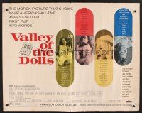 4d442 VALLEY OF THE DOLLS 1/2sh '67 sexy Sharon Tate, from Jacqueline Susann's erotic novel!