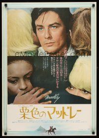 4d666 LOVE MATES Japanese '71 Madly, c/u of Alain Delon between Mireille Darc & Jane Davenport!